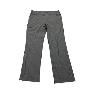 Eddie Bauer Travex Winter Hiking Pants Womens 12 Gray Zip Cargo Pocket Roll Up